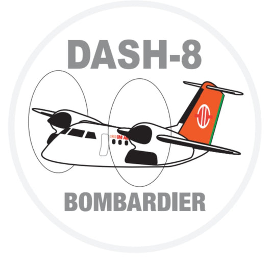 RBF現貨  UNI AIR DASH-8 7CM STICKER 貼紙 S-C-DH8-UNI *free shipping* 全球免運費