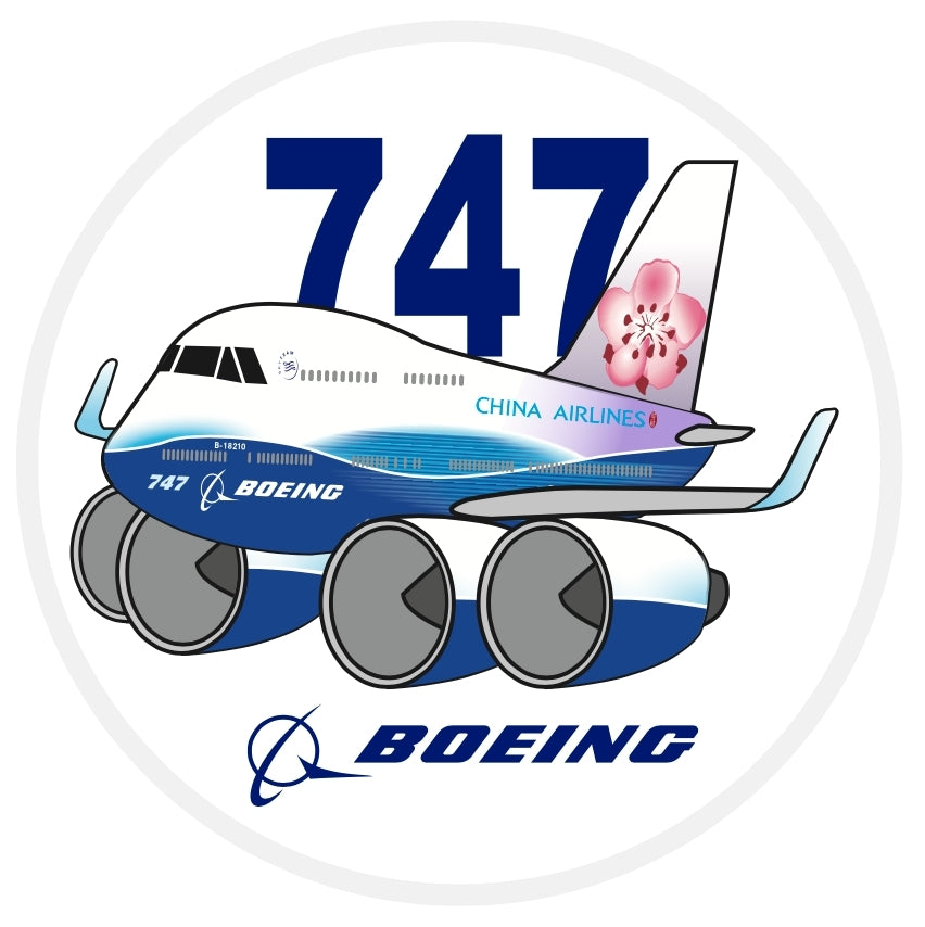 RBF現貨   CHINA AIRLINES 747 7CM STICKER 貼紙 S-C-747-CI-D *free shipping* 全球免運費