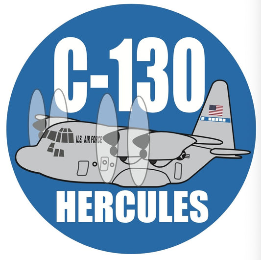 RBF現貨  USAF C-130 7CM STICKER 貼紙 S-C-130-US *free shipping* 全球免運費