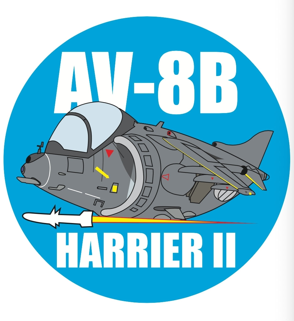 RBF現貨  AV-8B 7CM STICKER 貼紙 S-C-AV8B *free shipping* 全球免運費