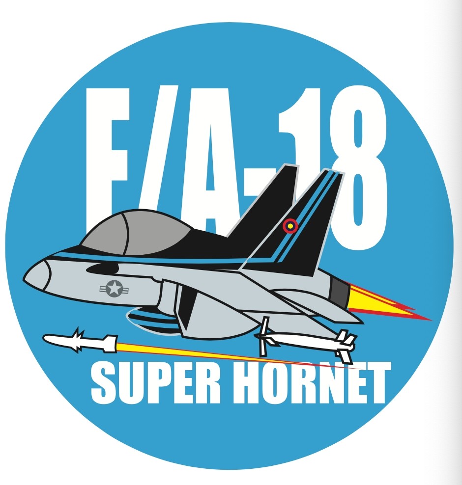 RBF現貨   F/A-18 7CM STICKER 貼紙 S-C-F18 *free shipping* 全球免運費