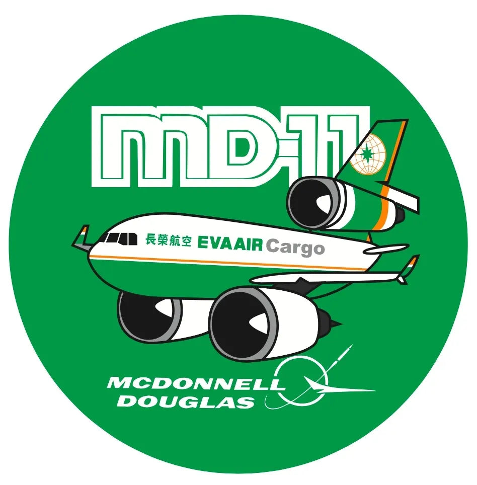 RBF現貨   EVA AIR MD-11 7CM STICKER 貼紙 S-C-MD11-BR *free shipping* 全球免運費