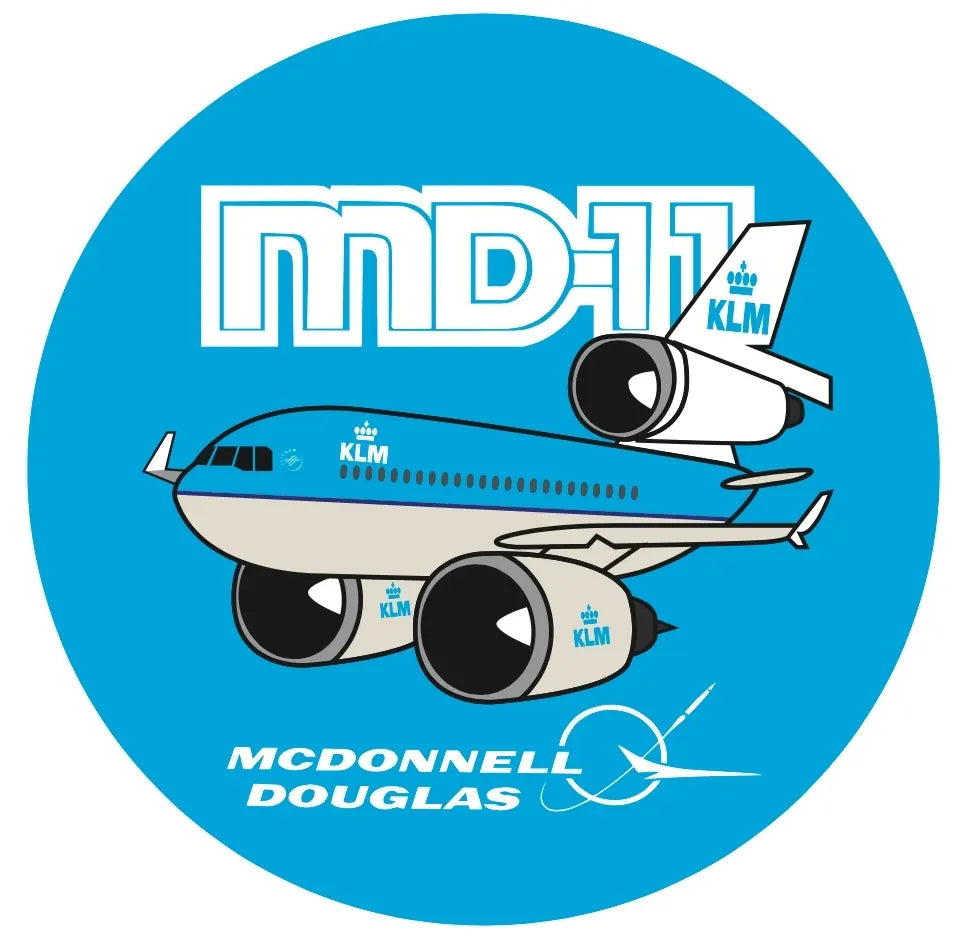 RBF現貨  KLM MD-11 7CM STICKER 貼紙 S-C-MD11-KL *free shipping* 全球免運費