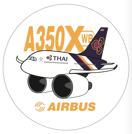 RBF現貨  THAI A350 7CM STICKER 貼紙 S-C-350-TH *free shipping* 全球免運費