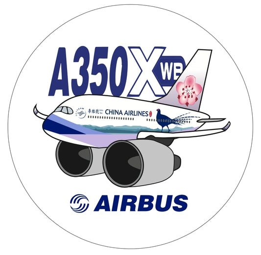 RBF現貨   CHINA AIRLINES A350 7CM STICKER 貼紙 S-C-350-CI-B *free shipping* 全球免運費