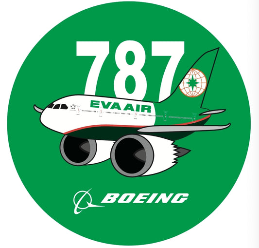 RBF現貨  EVA AIR 787 10CM STICKER 貼紙 S10-C-787-BR *free shipping* 全球免運費