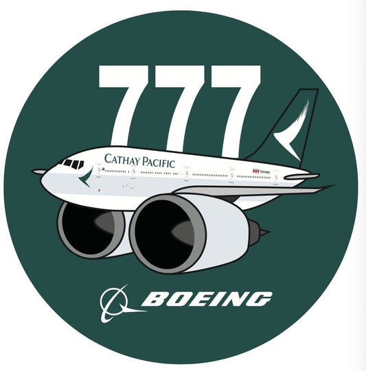 RBF現貨   CATHAY 777 7CM STICKER 貼紙 S-C-777-CX-1 *free shipping* 全球免運費