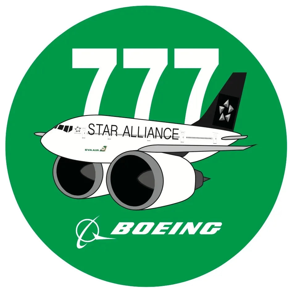 RBF現貨   EVA AIR STAR ALLIANCE 777 7CM STICK S-C-777-BR-SA *free shipping* 全球免運費