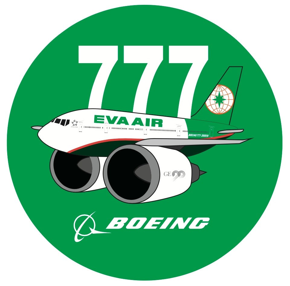 RBF現貨   EVA AIR 777 7CM STICKER 貼紙 S-C-777-BR *free shipping* 全球免運費