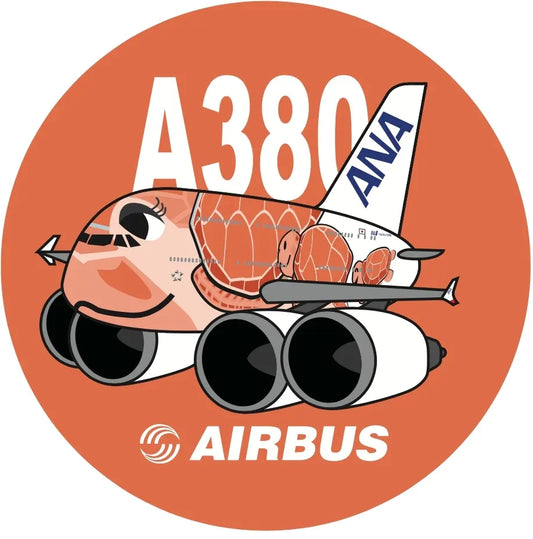 RBF現貨  ANA A380 ORANGE 7CM STICKER 貼紙 S-C-380-NH-O *free shipping* 全球免運費