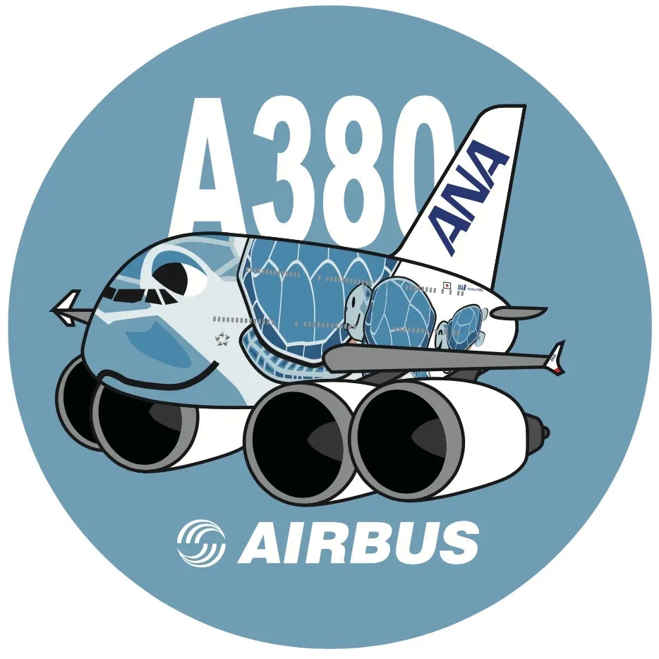 RBF現貨  ANA A380 BLUE 7CM STICKER 貼紙 S-C-380-NH-B *free shipping* 全球免運費
