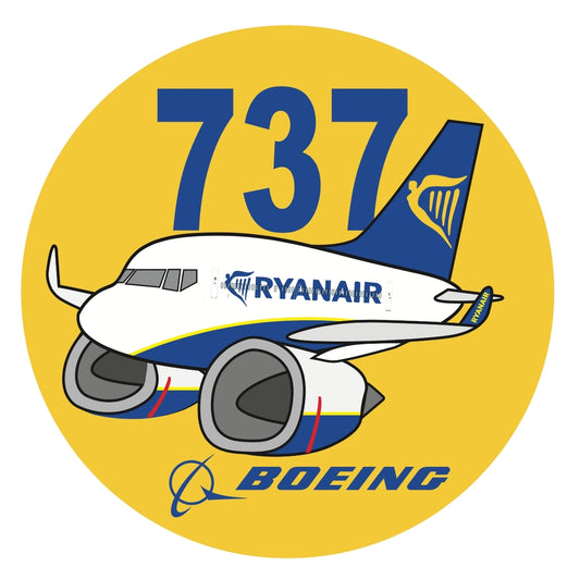 RBF現貨  RYAN AIR 737 7CM STICKER 貼紙 S-C-737-RYR *free shipping* 全球免運費
