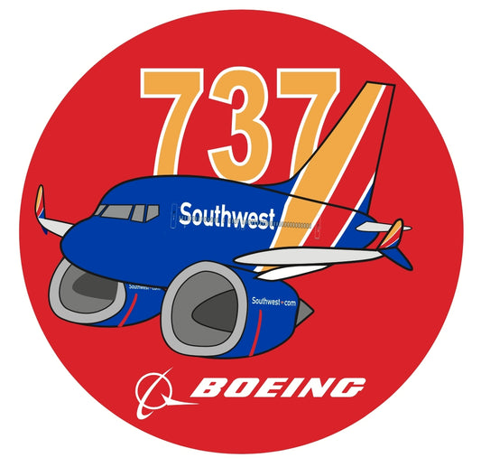 RBF現貨  SOUTHWEST 737 7CM STICKER 貼紙 S-C-737-SW *free shipping* 全球免運費