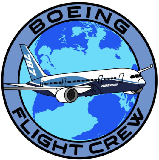 RBF現貨  787 FLIGHT CREW 10CM STICKER 貼紙 S-C-BFC *free shipping* 全球免運費