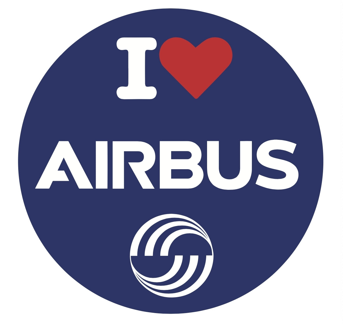 RBF現貨  I LOVE AIRBUS 7CM STICKER 貼紙 S-C-LVAB *free shipping* 全球免運費