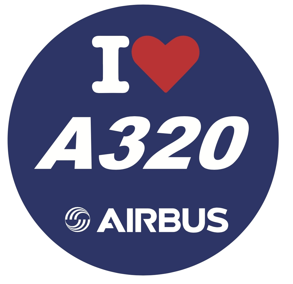 RBF現貨  I LOVE A320 7CM STICKER 貼紙 S-C-LV320 *free shipping* 全球免運費