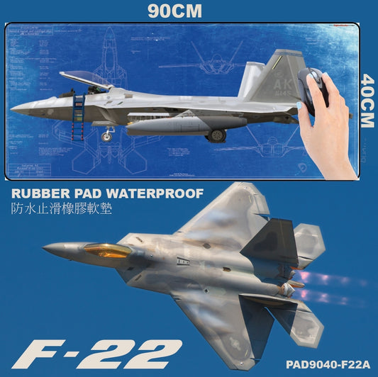 RBF絕版  F-22 DESK PAD 90x40cm 桌墊 PAD9040-F22A *free shipping* 全球免運費