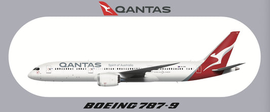 RBF現貨  QANTAS 787-9 9.5X5.7CM STICKER 貼紙 S-R-789-QF-ZNC *free shipping* 全球免運費