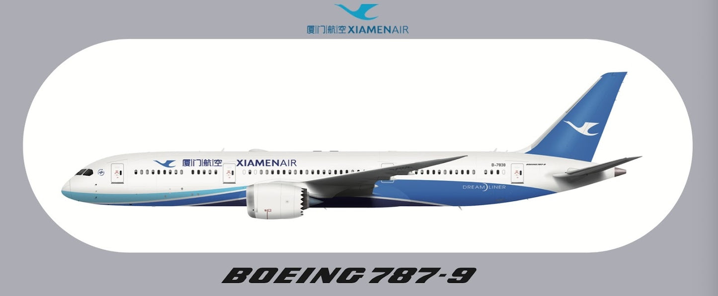 RBF現貨  XIAMEN 787-9 9.5X5.7CM STICKER 貼紙 S-R-789-MF *free shipping* 全球免運費