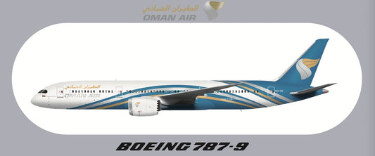 RBF現貨  OMAN 787-9 9.5X5.7CM STICKER 貼紙 S-R-789-WY *free shipping* 全球免運費