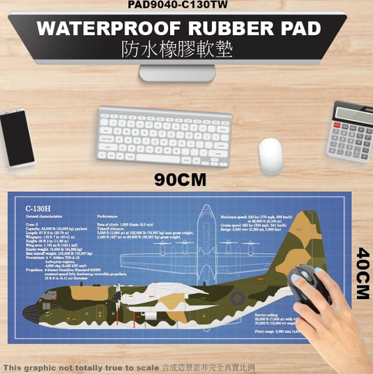 RBF絕版  ROCAF C-130 90x40CM RUBBER PAD 橡膠墊 PAD9040-C130TW *free shipping* 全球免運費