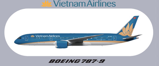 RBF現貨  VIETNAM 787-9 9.5X5.7CM STICKER 貼紙 S-R-789-VN *free shipping* 全球免運費