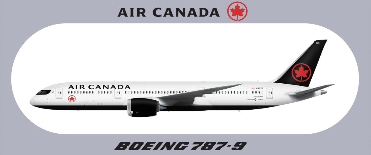 RBF現貨  CANADA 787-9 9.5X5.7CM STICKER 貼紙 S-R-789-AC-RTG *free shipping* 全球免運費
