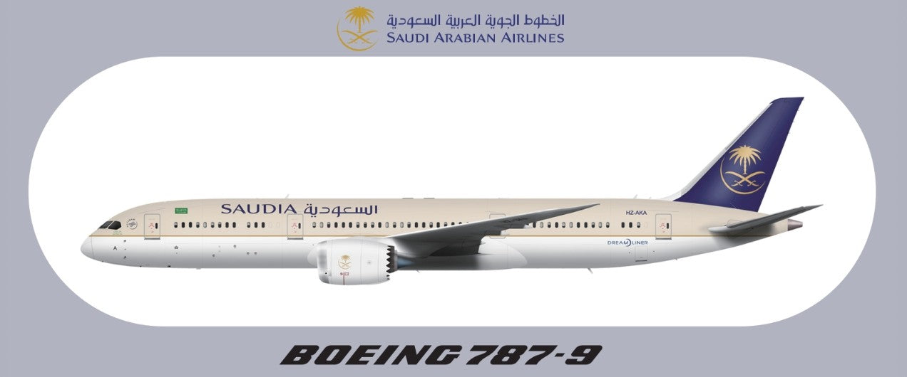 RBF現貨  SAUDI ARABIA 787-9 9.5X5.7CM STICKER S-R-789-SV *free shipping* 全球免運費