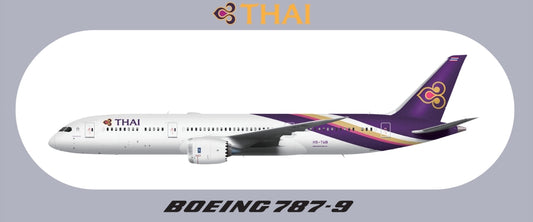 RBF現貨  THAI 787-9 9.5X5.7CM STICKER 貼紙 S-R-789-TG *free shipping* 全球免運費