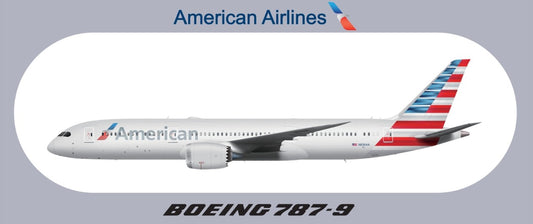 RBF現貨  AMERICAN 787-9 9.5X5.7CM STICKER 貼紙 S-R-789-AA *free shipping* 全球免運費
