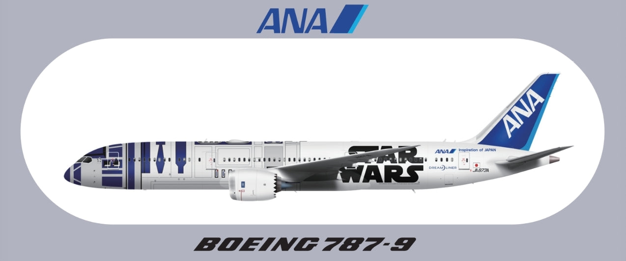 RBF現貨  ANA 787-9 9.5X5.7CM STICKER 貼紙 S-R-789-NH-73A *free shipping* 全球免運費