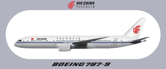 RBF現貨  AIR CHINA 787-9 9.5X5.7CM STICKER 貼紙 S-R-789-CA *free shipping* 全球免運費