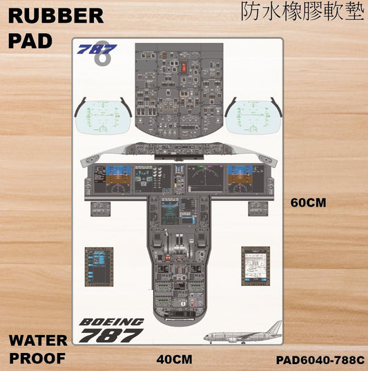 RBF絕版  Boeing 787 cockpit diagram 軟墊 PAD6040-788C *free shipping* 全球免運費