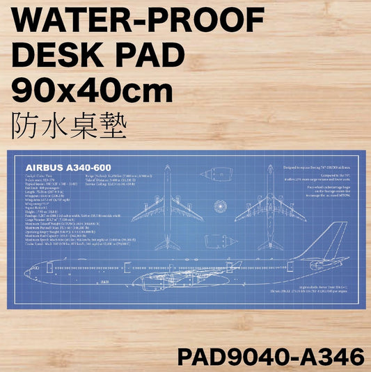 RBF現貨 A340-600 SCHREIBTISCHUNTERLAGE 90x40cm 桌墊 PAD9040-A346 *kostenloser Versand* 全球免運費