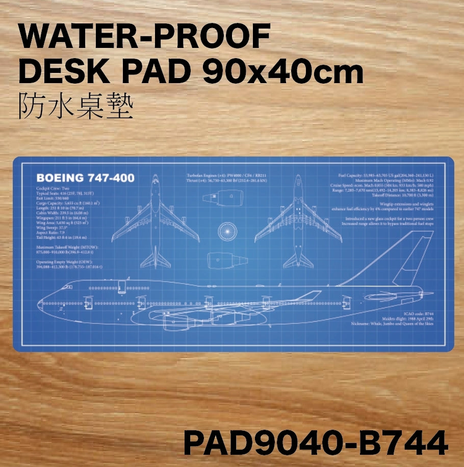 RBF現貨  747-400 Desk pad 90x40 桌墊 PAD9040-B744 *free shipping* 全球免運費