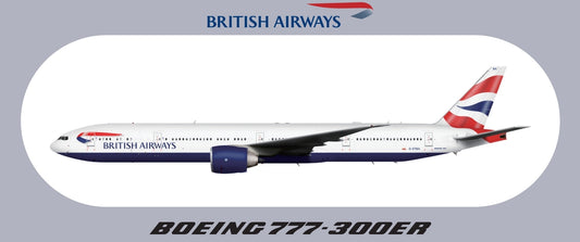 RBF現貨  BRITISH 777-300ER STICKER 20x8.8cm 貼 S-R-77W-BA *free shipping* 全球免運費