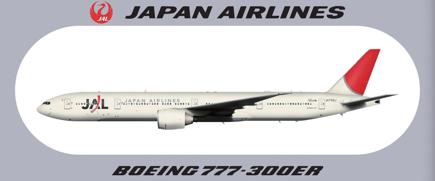 RBF現貨  JAPAN 777-300ER STICKER 20x8.8cm 貼紙 S-R-77W-JL-32J *free shipping* 全球免運費