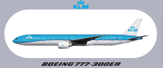 RBF現貨  KLM 777-300ER STICKER 20x8.8cm 貼紙 S-R-77W-KL-NC *free shipping* 全球免運費