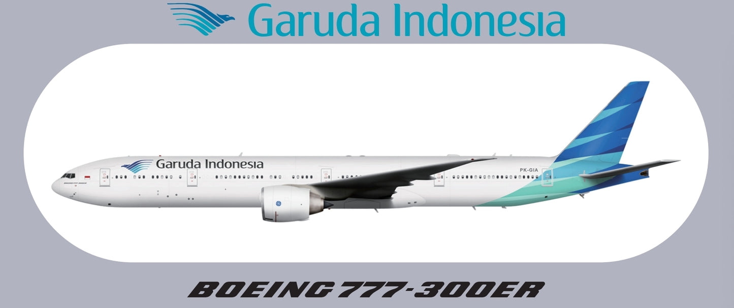 RBF現貨  INDONESIA 777-300ER STICKER 20x8.8cm S-R-77W-GA *free shipping* 全球免運費