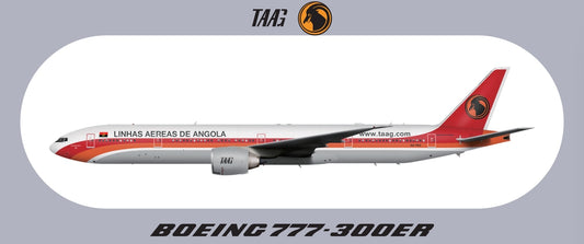 RBF現貨  ANGOLA 777-300ER STICKER 20x8.8cm 貼紙 S-R-77W-DT *free shipping* 全球免運費