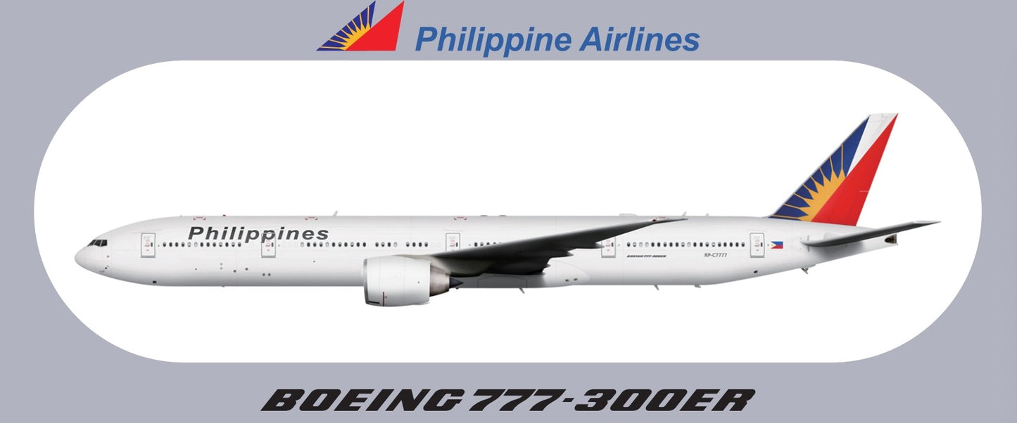 RBF現貨  PHILIPPINES 777-300ER STICKER 20x8.8 S-R-77W-PR *free shipping* 全球免運費