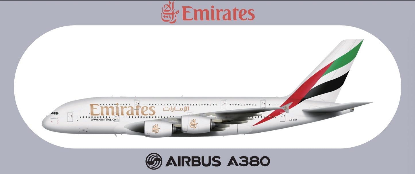 RBF現貨  EMIRATES A380 STICKER 20x8.8cm 貼紙 S-R-380-EK *free shipping* 全球免運費