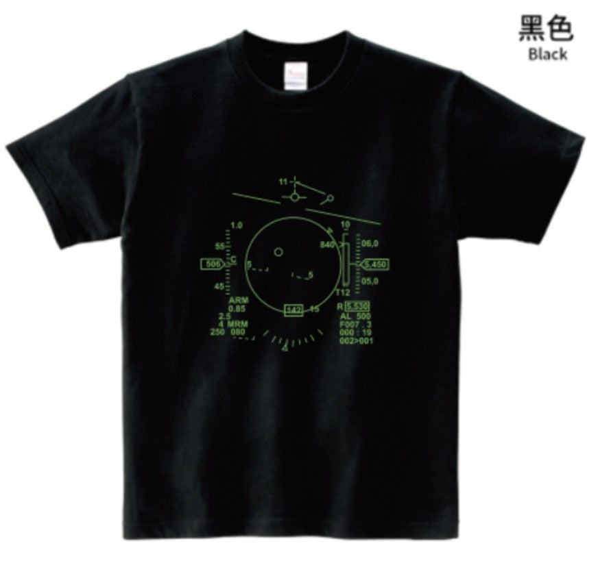 RBF絕版  F-16 HUD T-SHIRT XL 尺寸圓領T T-F16HUD-XL *free shipping* 全球免運費