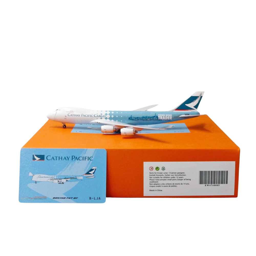 RBF現貨 JC 金屬 1:400 CATHAY 747-8F B-LJA Open Nose EW4748005 *kostenloser Versand* 全球免運費