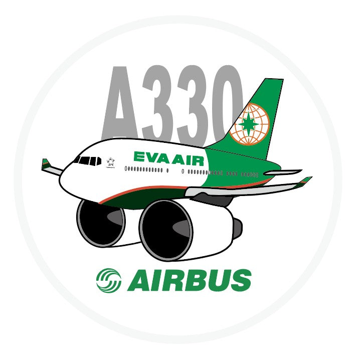RBF現貨   EVA AIR A330 7CM STICKER 貼紙 S-C-330-BR *free shipping* 全球免運費