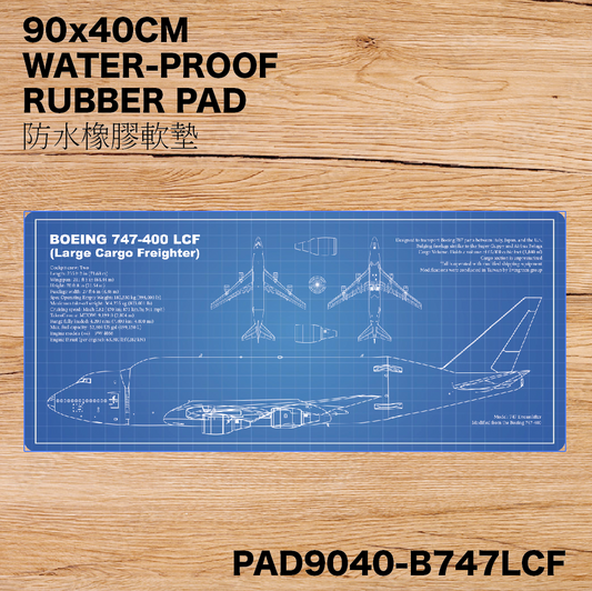 RBF絕版  747 LCF DESK PAD 90x40CM 桌墊 PAD9040-B747LCF *free shipping* 全球免運費