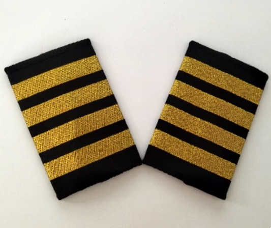 RBF現貨  PILOT CAPTAIN 4 STRIPES 機師肩章 2PC A S 4STRIPE *free shipping* 全球免運費