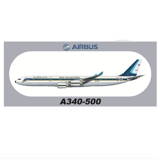 RBF現貨  THAI AIR FORCE A340-500 20X8.8CM STI S-R-A345-HS *free shipping* 全球免運費