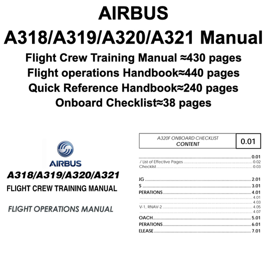 RBF現貨  A318 A319 A320 A321 Manual MAN-A320 *free shipping* 全球免運費