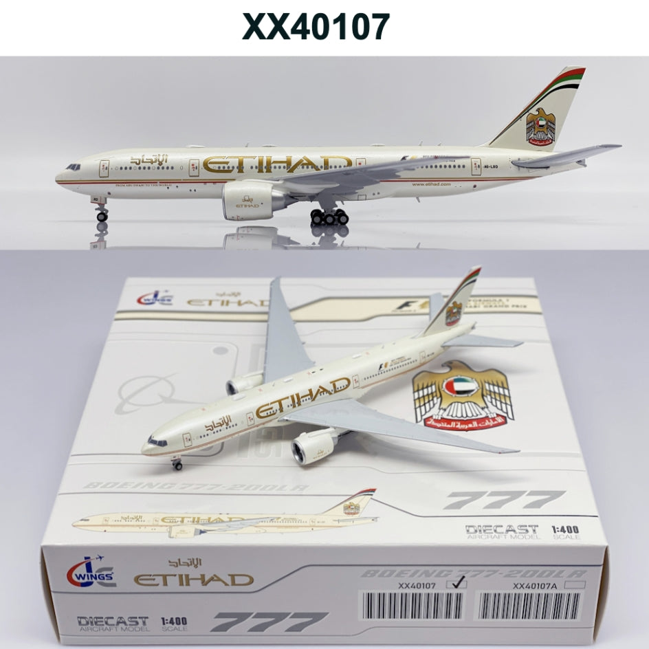 RBF現貨 JC 金屬 1/400 Etihad 777-200LR 2015 F1 XX40107 *free shipping* 全球免運費